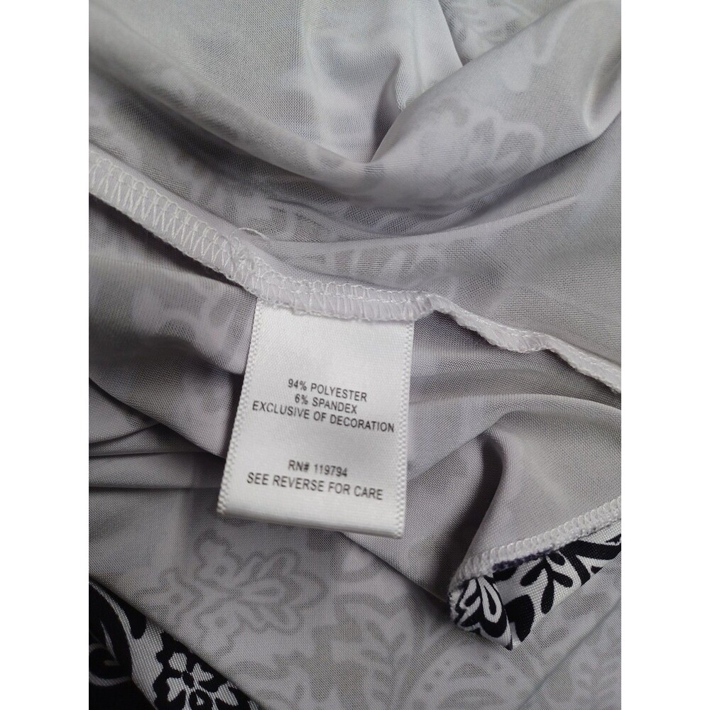 World Unity Womens Sz M Short Sleeves Boho Lace Shark bite Hem Studs - Picture 6 of 7